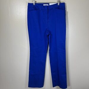 NEW Liz Claiborne Woman's 12 Emma Flare Leg Pants Mid Rise Blue